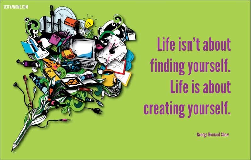 George Bernard Shaw - Life isn’t about finding yourself. Life is about creating yourself.