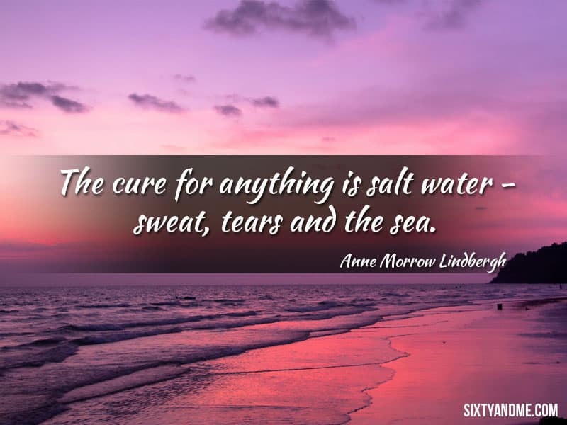 Anne Marrow Lindbergh - The cure for anything is salt water – sweat, tears and the sea.