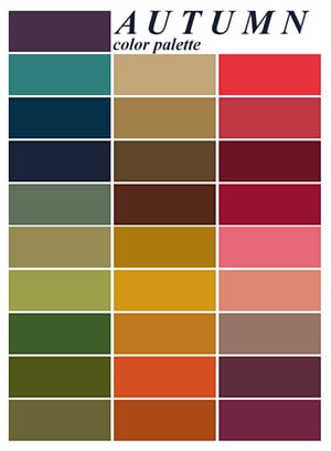 Autumn color palette