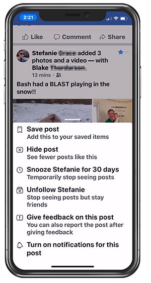 Facebook - be proactive with posts