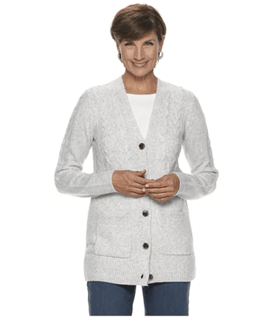 Cable-knit Buttoned Cardigan