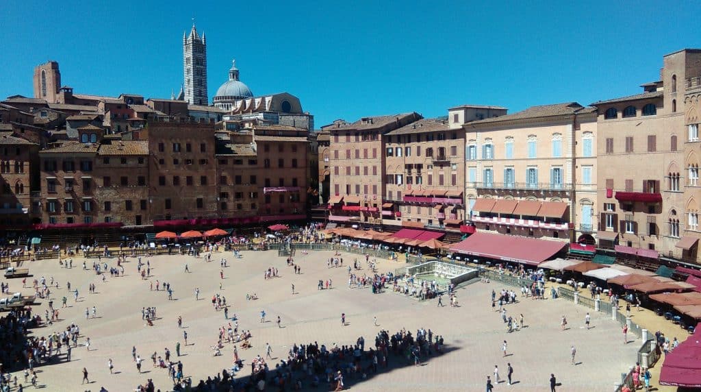 Siena's famous piazza