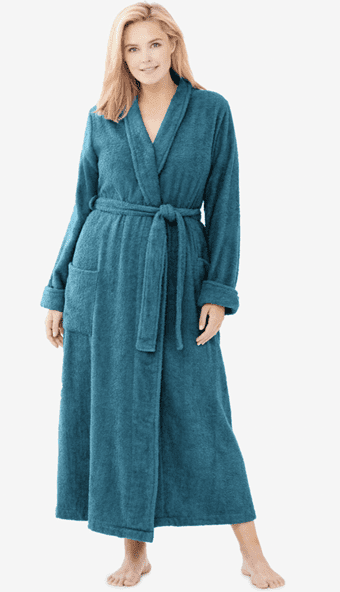 Long terry robe at Woman Within