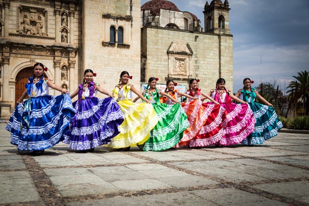Traditional dancers in Oaxaca City, Oaxaca