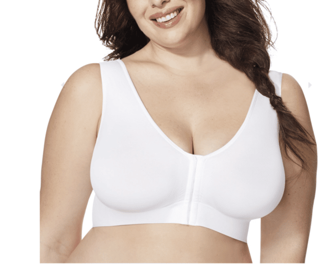 JUST MY SIZE Women's Pure Comfort Front Close Wirefree Bra