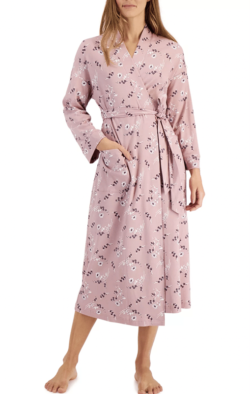 Charter Club Brushed Knit Cotton Robe, Created for Macy's