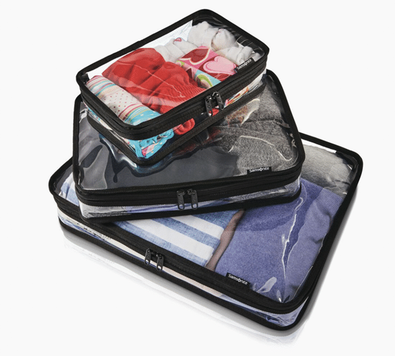 Go Clear 3PC Packing Cubes at Samsonite