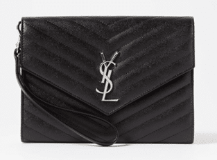 Saint Laurent quilted leather clutch bag