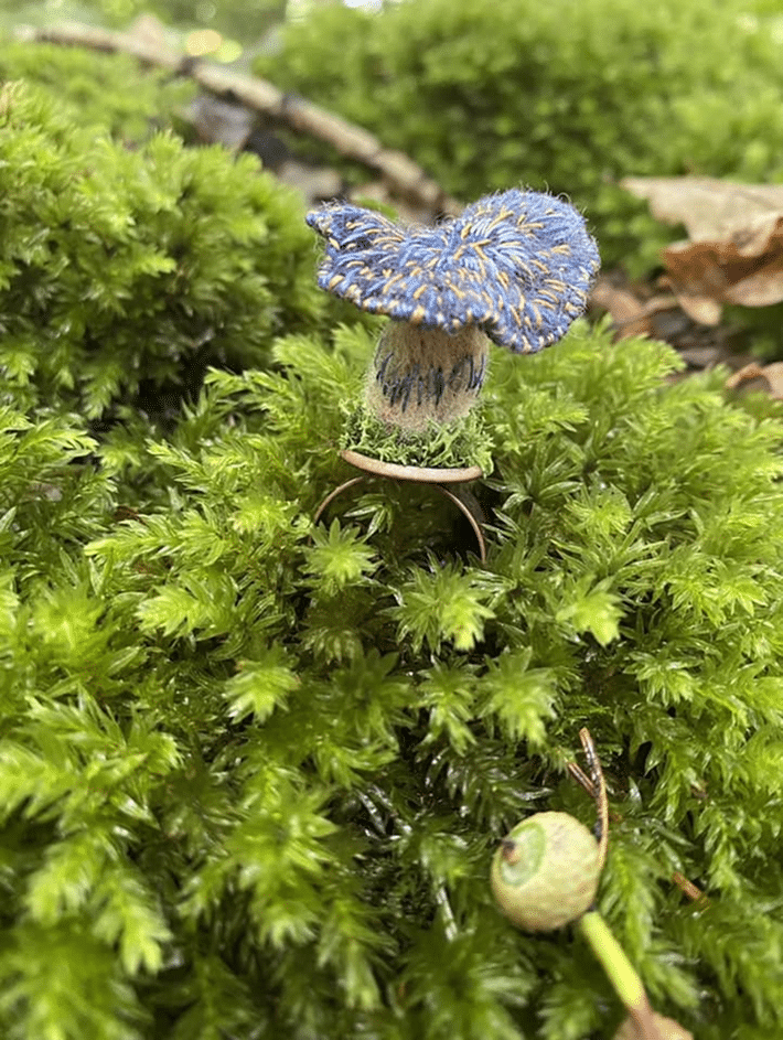 Needle felted mushroom ring Enter the Wildwoods