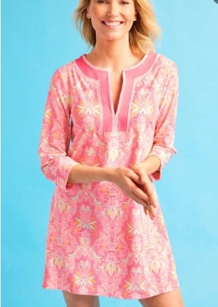 CABANA LIFE® FIRA EMBROIDERED TUNIC COVER-UP