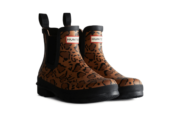 Hunter Original Leopard Print Chelsea Boots