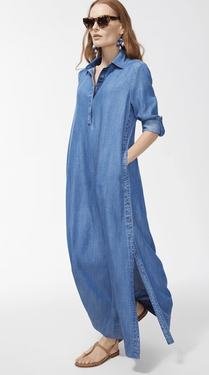 Tencel Side Button Maxi Shirt Dress from Chico’s