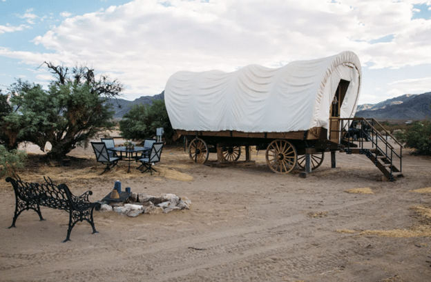 Conestoga Wagon on Dude Ranch NEAR LAS VEGAS