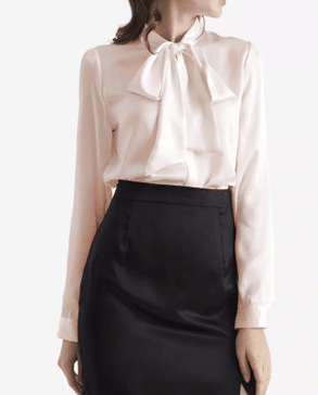 LILYSILK Bow-tie Neck Silk Blouse from Macy’s